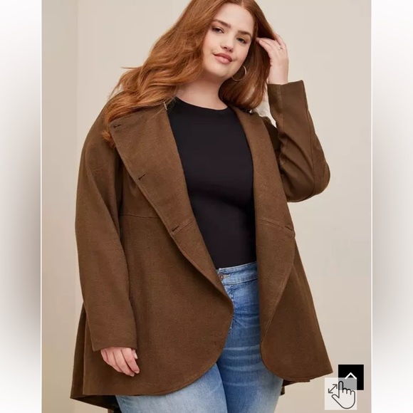 Torrid Outlander Fur Riding Coat BNWT Size 2 - Picture 9 of 15